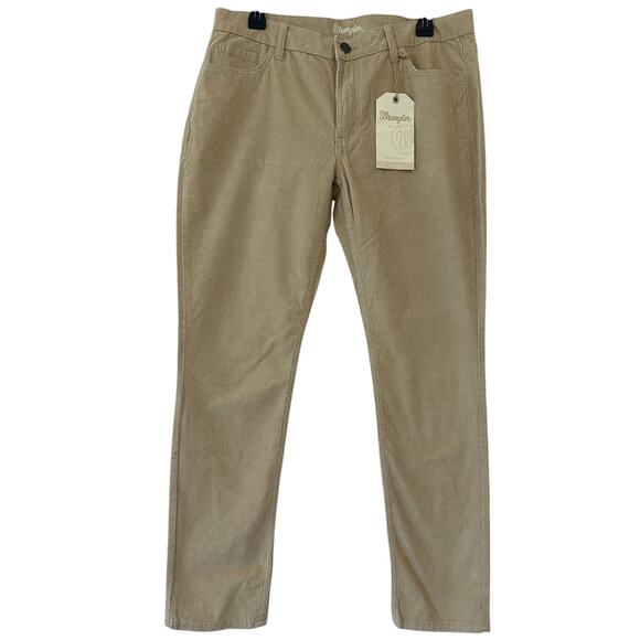 NWT Wrangler Tan Corduroy Pants 14 M Jeans Hippie Boho - Picture 1 of 8